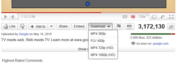 Download YouTube as mp4