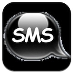 Black SMS logo