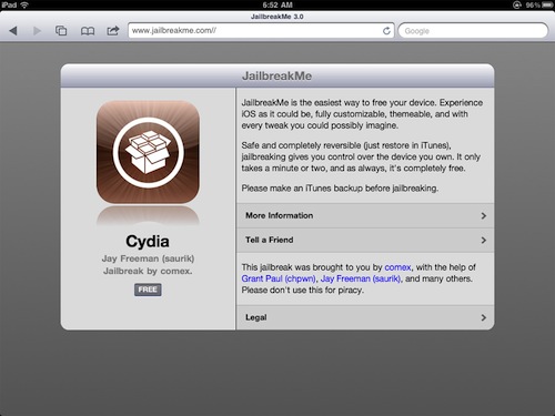Jailbreak fyrir iPad 2
