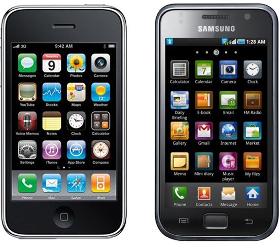 iPhone 3GS og Samsung Galaxy S