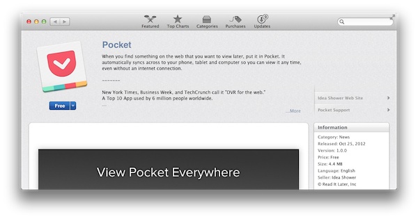 Pocket - Mac App Store